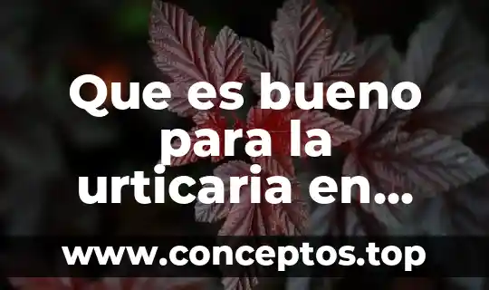 Que es bueno para la urticaria en pastilla