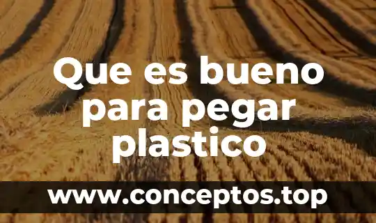 Que es bueno para pegar plastico