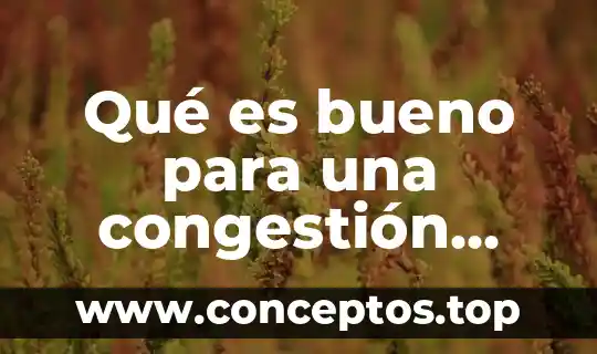 Qué es bueno para una congestión alcohólica