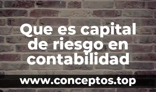 Que es capital de riesgo en contabilidad