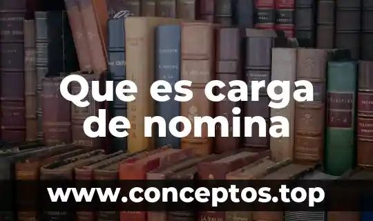 Que es el analisis de nomina 3 Que es carga de nomina