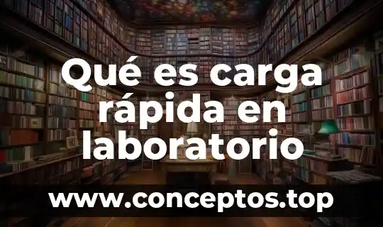Qué es carga rápida en laboratorio
