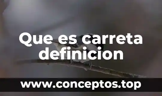 Que es carreta definicion