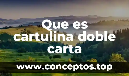 Que es cartulina doble carta