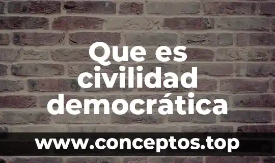 Que es civilidad democrática
