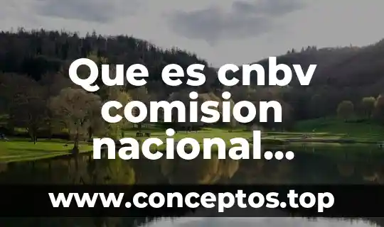 Que es cnbv comision nacional bancaria y de valores