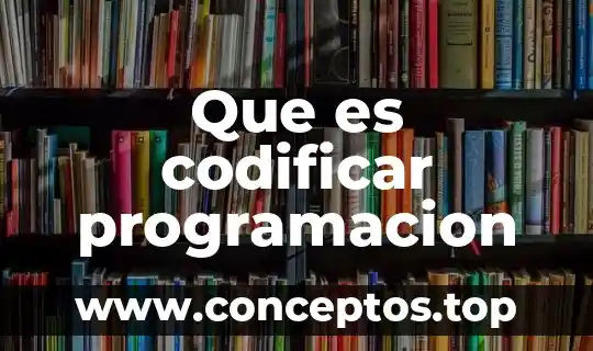 Que es codificar programacion