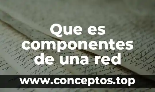 Que es componentes de una red