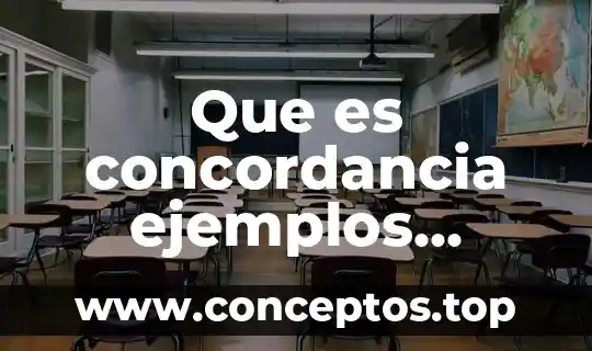 Que es concordancia ejemplos genero y numero