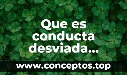 Qué es el concepto disyunción 6 Que es conducta desviada concepto