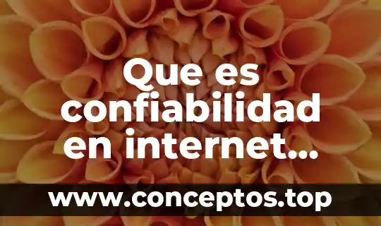 Que es confiabilidad en internet diccionario