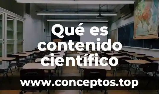Qué es contenido científico