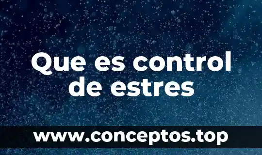 Que es un sistema de control diseno de detalle 5 Que es control de estres