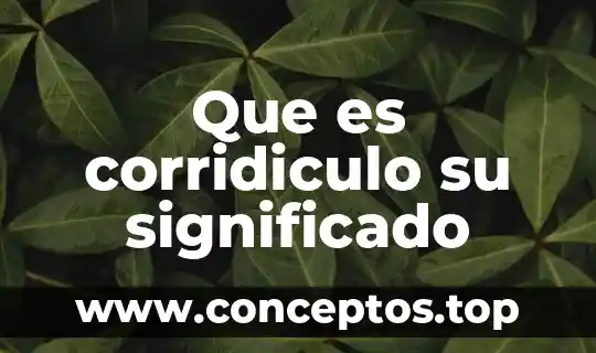 Que es corridiculo su significado