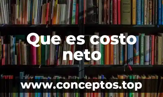 Que es costo neto