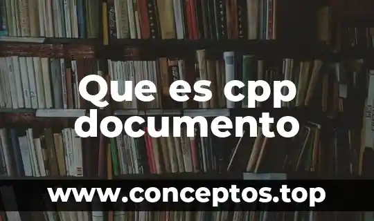 Que es cpp documento