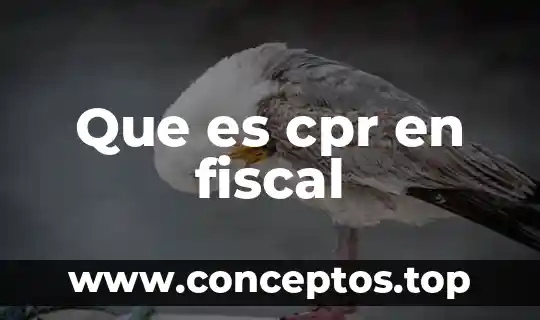 Que es cpr en fiscal