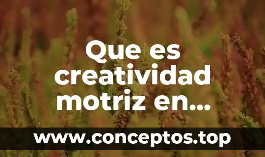 Que es creatividad motriz en educacion fisica