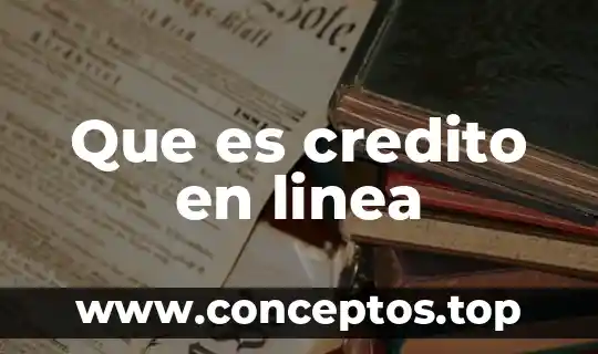Que es credito en linea