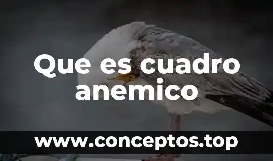 Que es cuadro anemico
