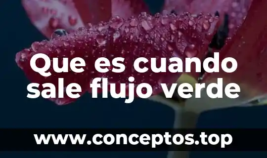 Que es cuando sale flujo verde