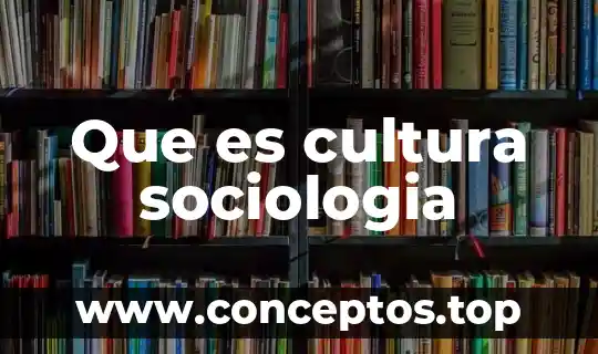Que es cultura sociologia