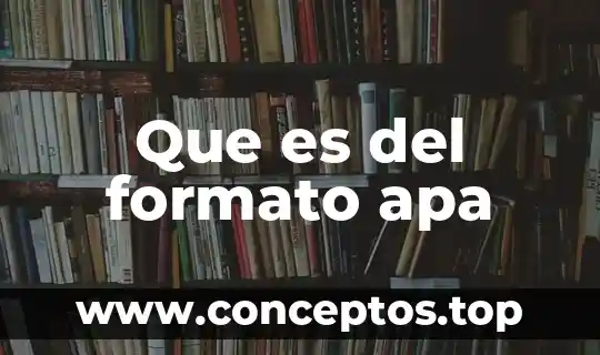 Que es del formato apa