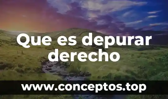 Que es el derecho hebreo 6 Que es depurar derecho