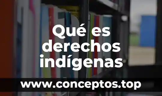 Qué es derechos indígenas