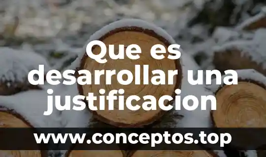 Que es desarrollar una justificacion