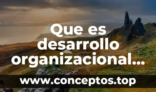 Que es desarrollo organizacional del mexicano