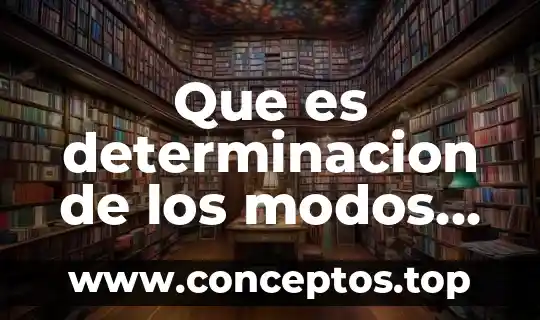 Que es determinacion de los modos de fallos