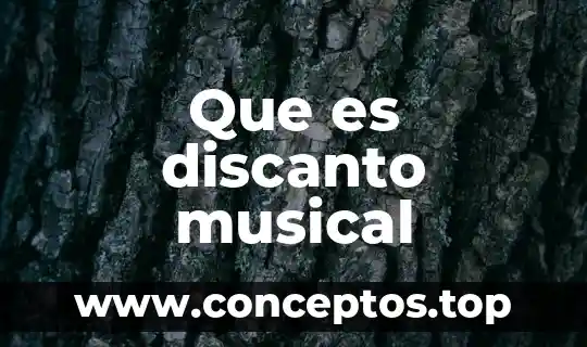 Que es discanto musical