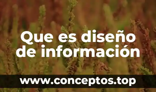 Análisis de la información que es 4 Que es diseño de información