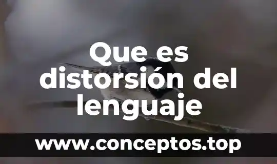 Que es distorsión del lenguaje