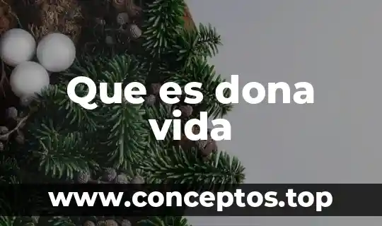 Que es dona vida