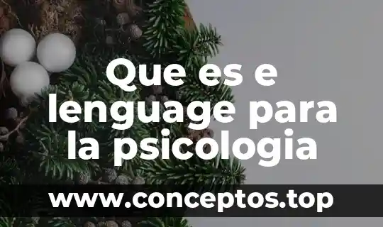 Que es el significado dentro de psicologia 5 Que es e lenguage para la psicologia
