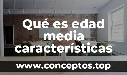 Qué es edad media características