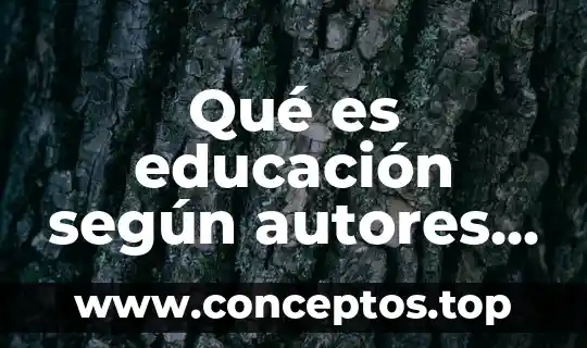 Qué es educación según autores Redalyc