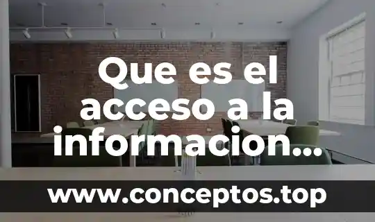 Que es el acceso a la informacion publica