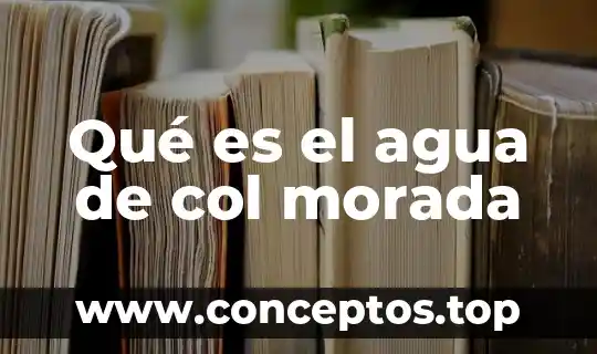 Qué es el agua de col morada