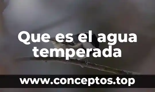 Que es el agua temperada