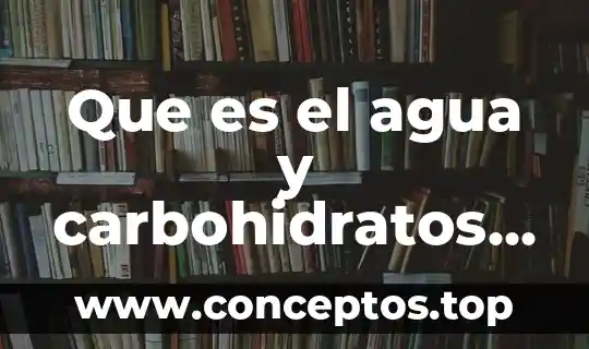 Qué es el vapor de agua y de ozono 6 Que es el agua y carbohidratos para la alimentacion