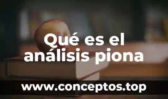 Qué es el análisis piona