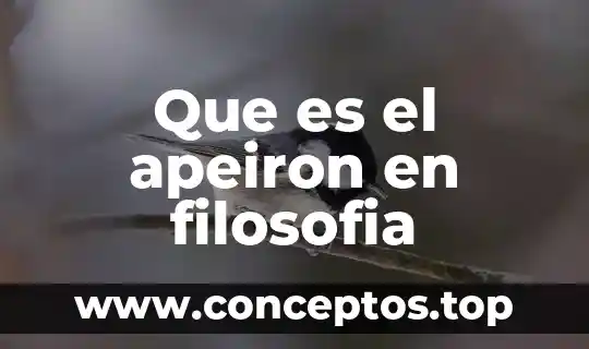 Que es el apeiron en filosofia