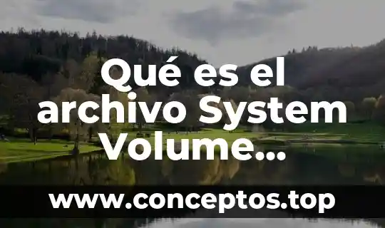 Qué es el archivo System Volume Information en USB
