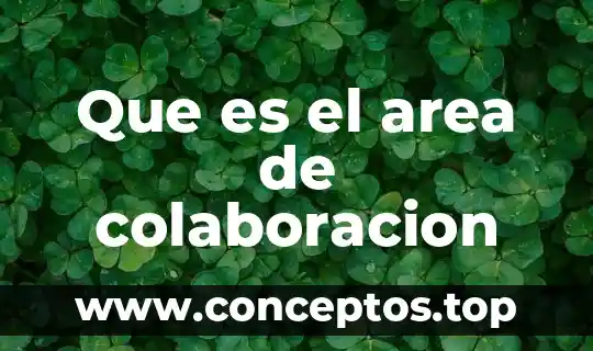 Que es el area de colaboracion