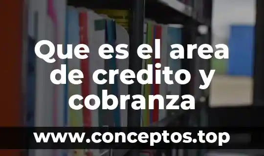 Que es el area de credito y cobranza