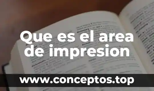 Que es el area de impresion