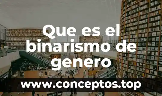 Qué es el género y número gramatical 6 Que es el binarismo de genero
